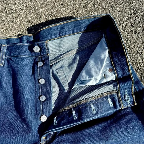 Vintage 90s 501 Dark Wash Straight Leg Levi’s 36x34 - Picture 5 of 5
